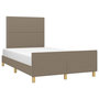 Voir la diapositive 3 : VIDAXL Cadre de lit sans matelas taupe 120x200 cm tissu