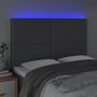 Voir la diapositive 3 : VIDAXL Tete de lit a LED Gris fonce 144x5x118/128 cm Tissu