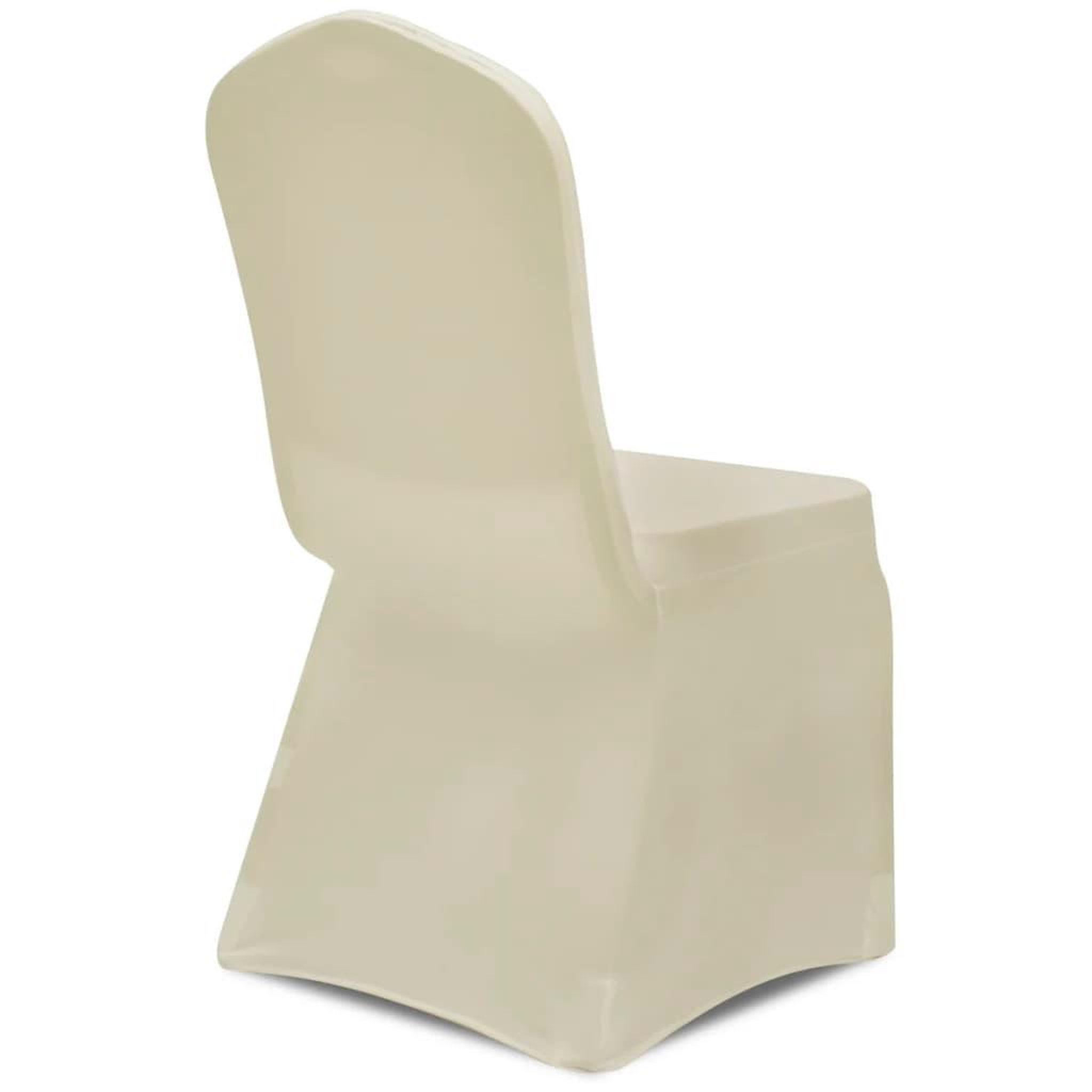 Voir la diapositive 4 : VIDAXL 50 housses de chaise extensibles creme