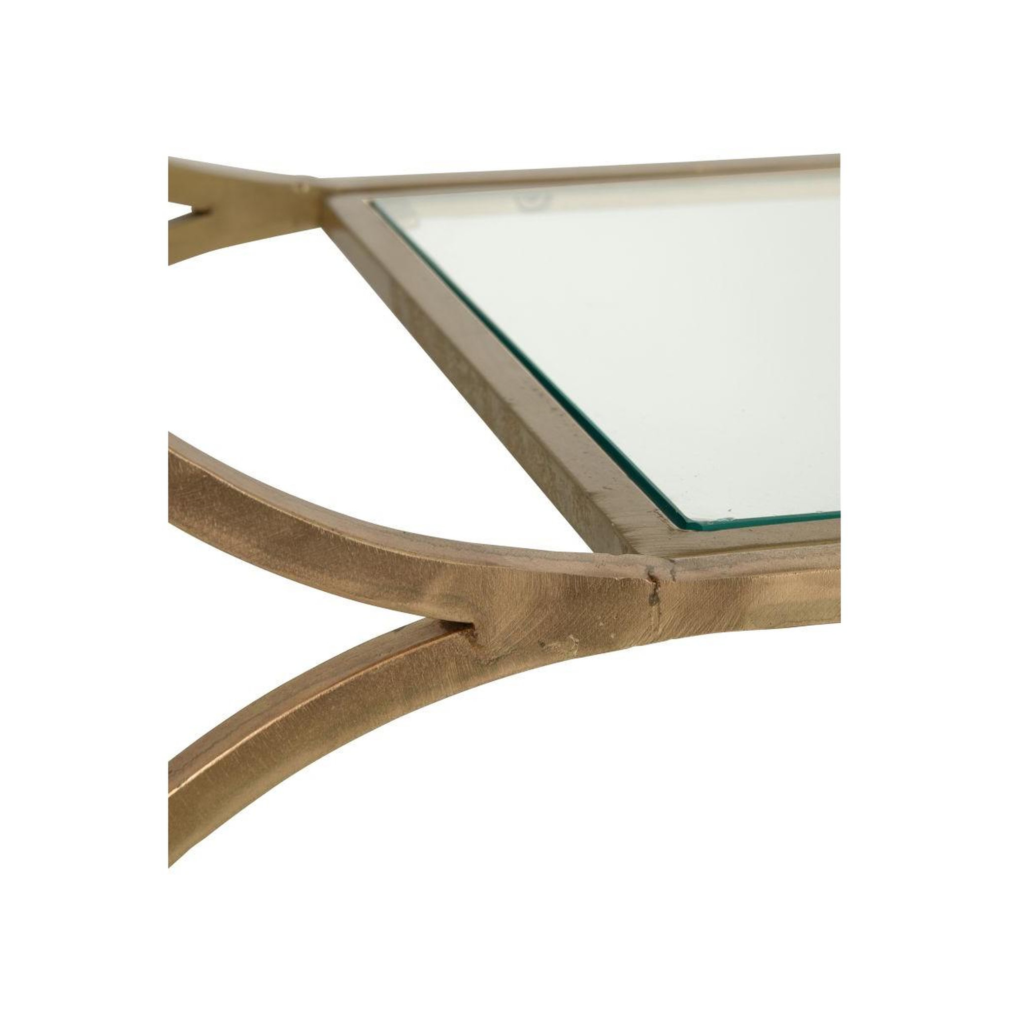 Voir la diapositive 5 : J-LINE Étagère design en verre  qasr  177cm doré