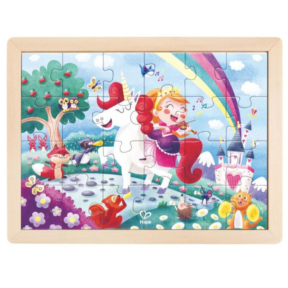 Hape Puzzle 2 en 1 24 pièces Hape Licorne