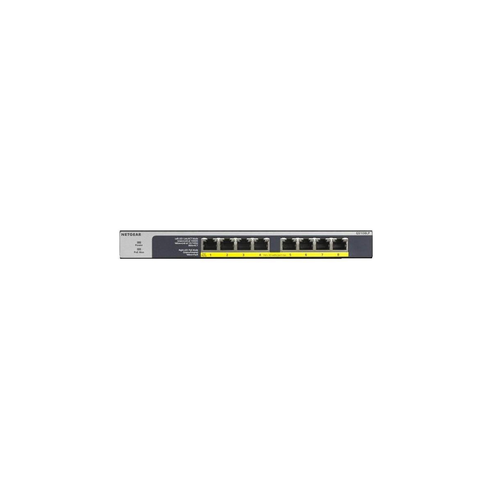 Netgear Switch réseau NETGEAR GS108LP-100EUS 8 ports Gigabit PoE