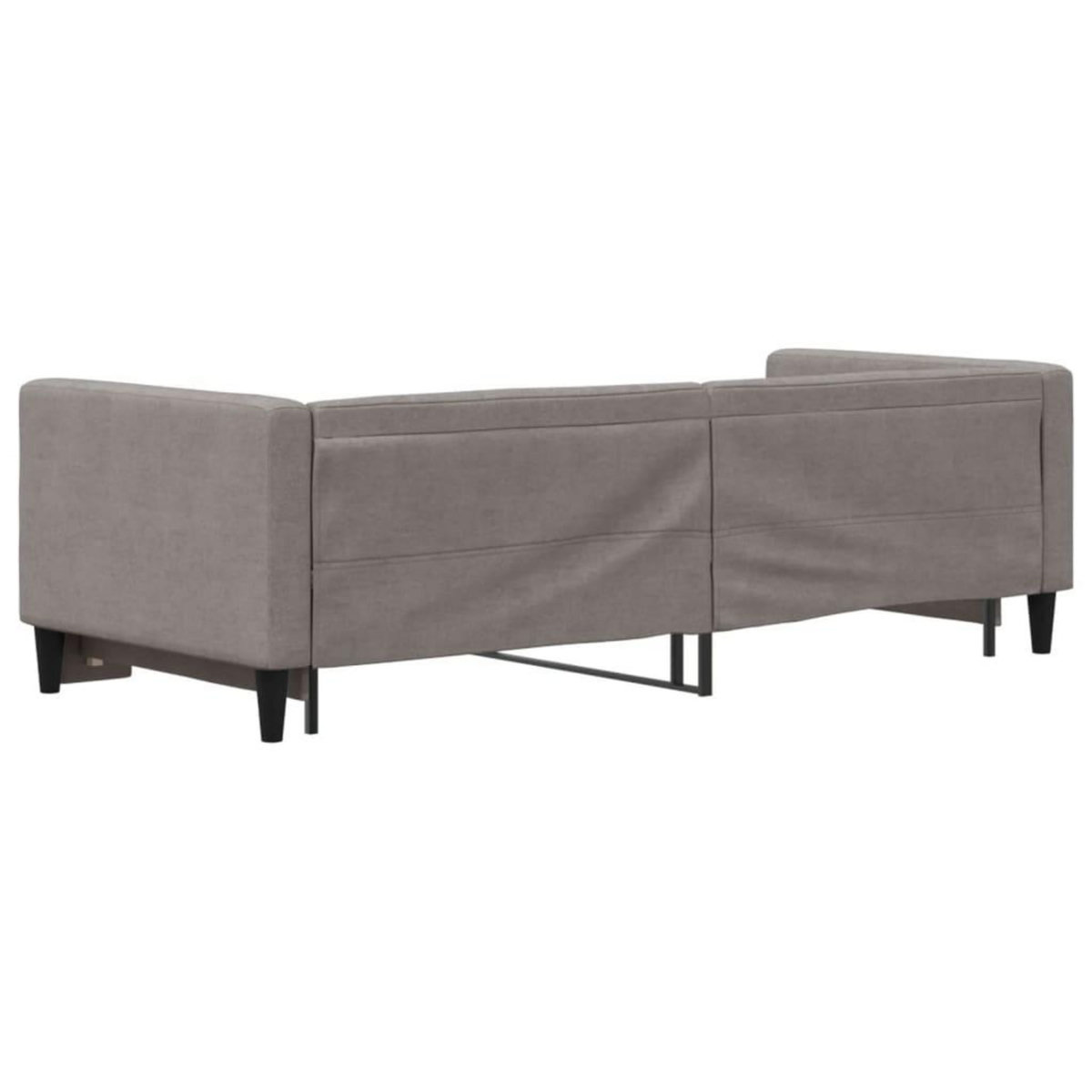 VIDAXL Lit de jour avec gigogne sans matelas taupe 80x200 cm
