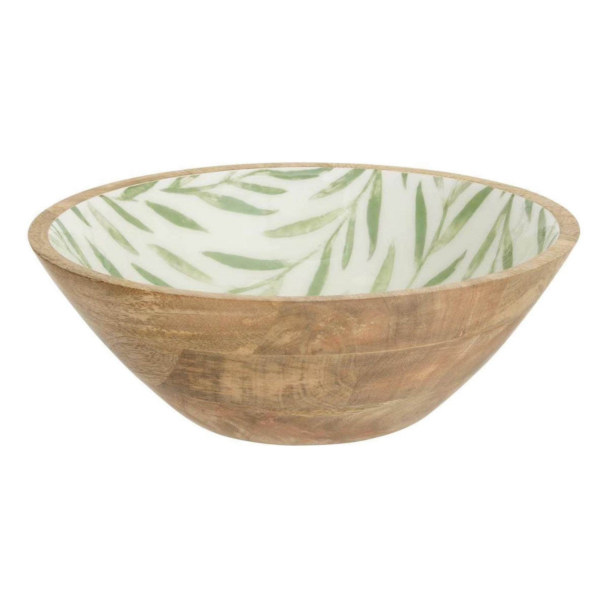 SECRET DE GOURMET Saladier en bois  inaya  30cm vert olive
