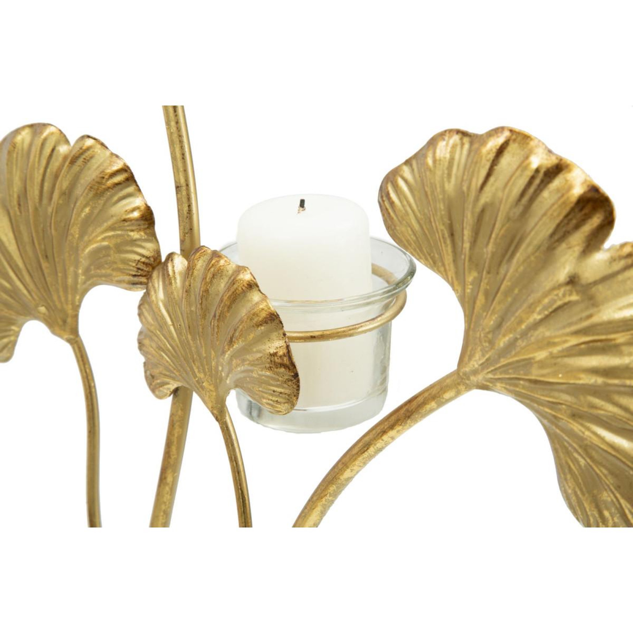 Voir la diapositive 5 : Paris Prix Bougeoir design en métal  iris  44cm or