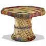 VIDAXL Table basse Bambou avec Details Chindi Multicolore