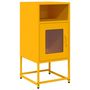 Voir la diapositive 2 : VIDAXL Table de chevet jaune moutarde 36x39x78 cm acier lamine a froid