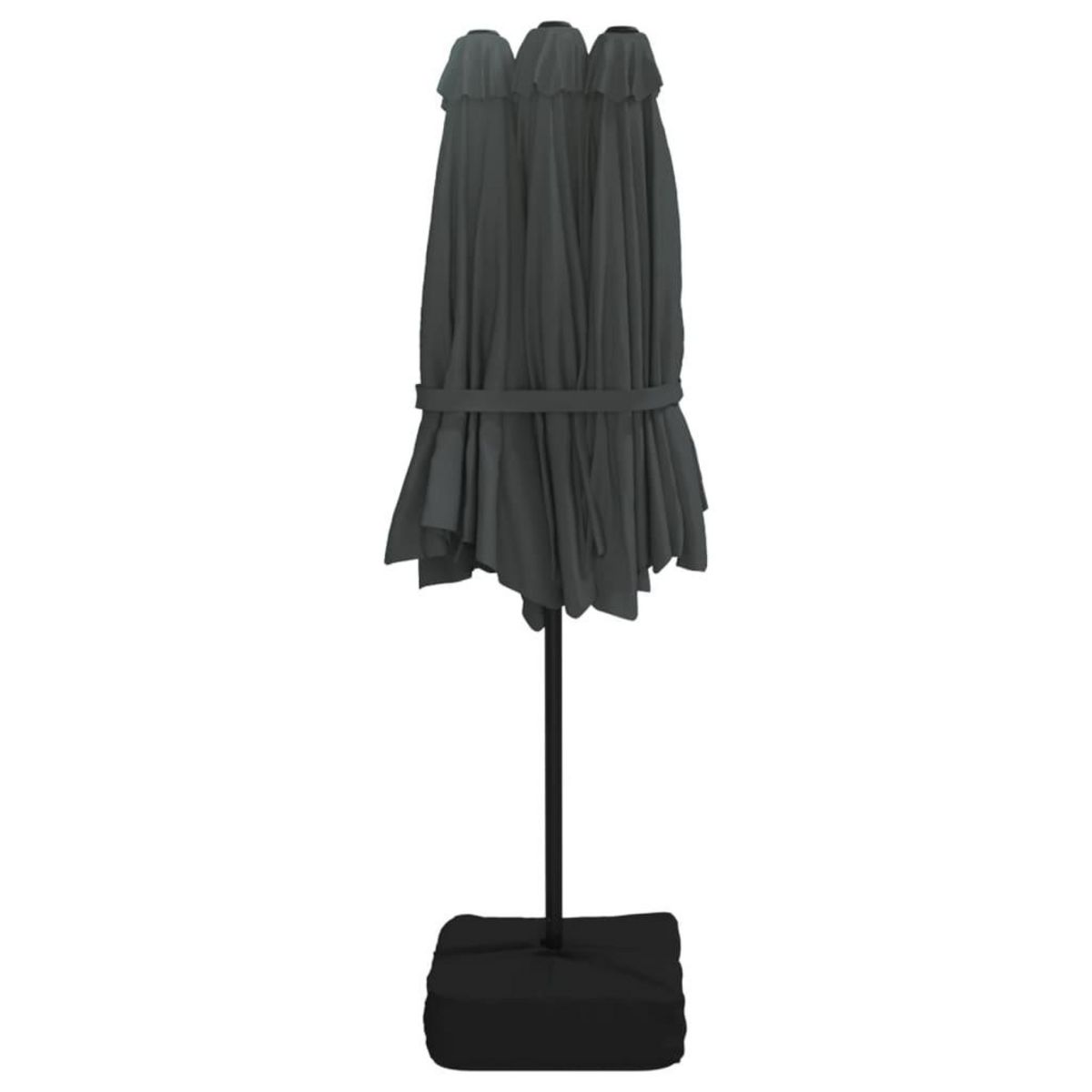 VIDAXL Parasol a double tete anthracite 449x265 cm
