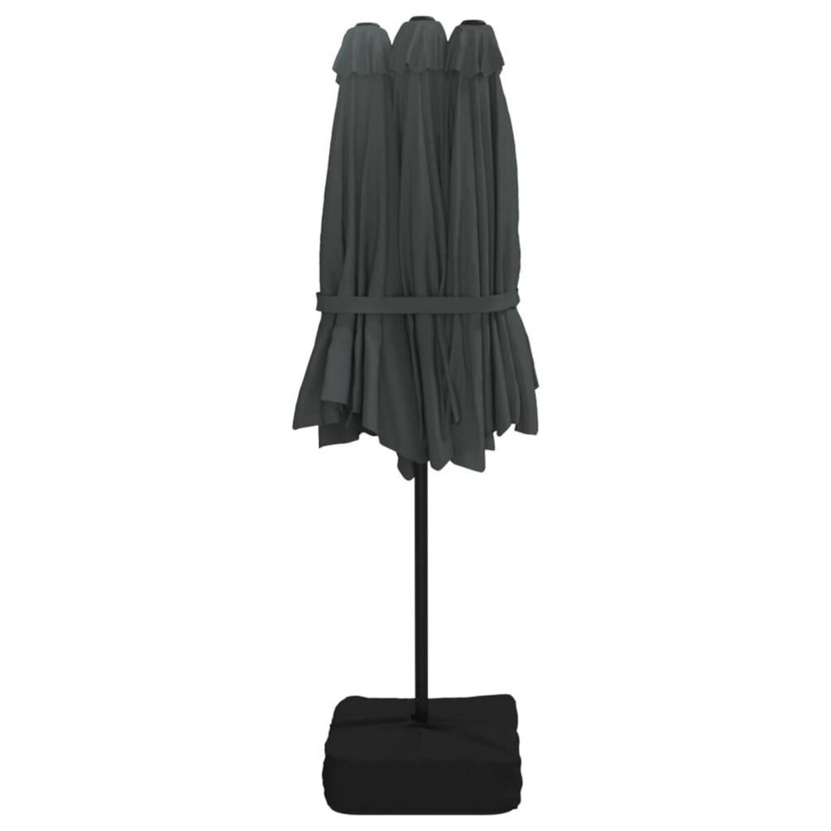 VIDAXL Parasol a double tete anthracite 449x265 cm