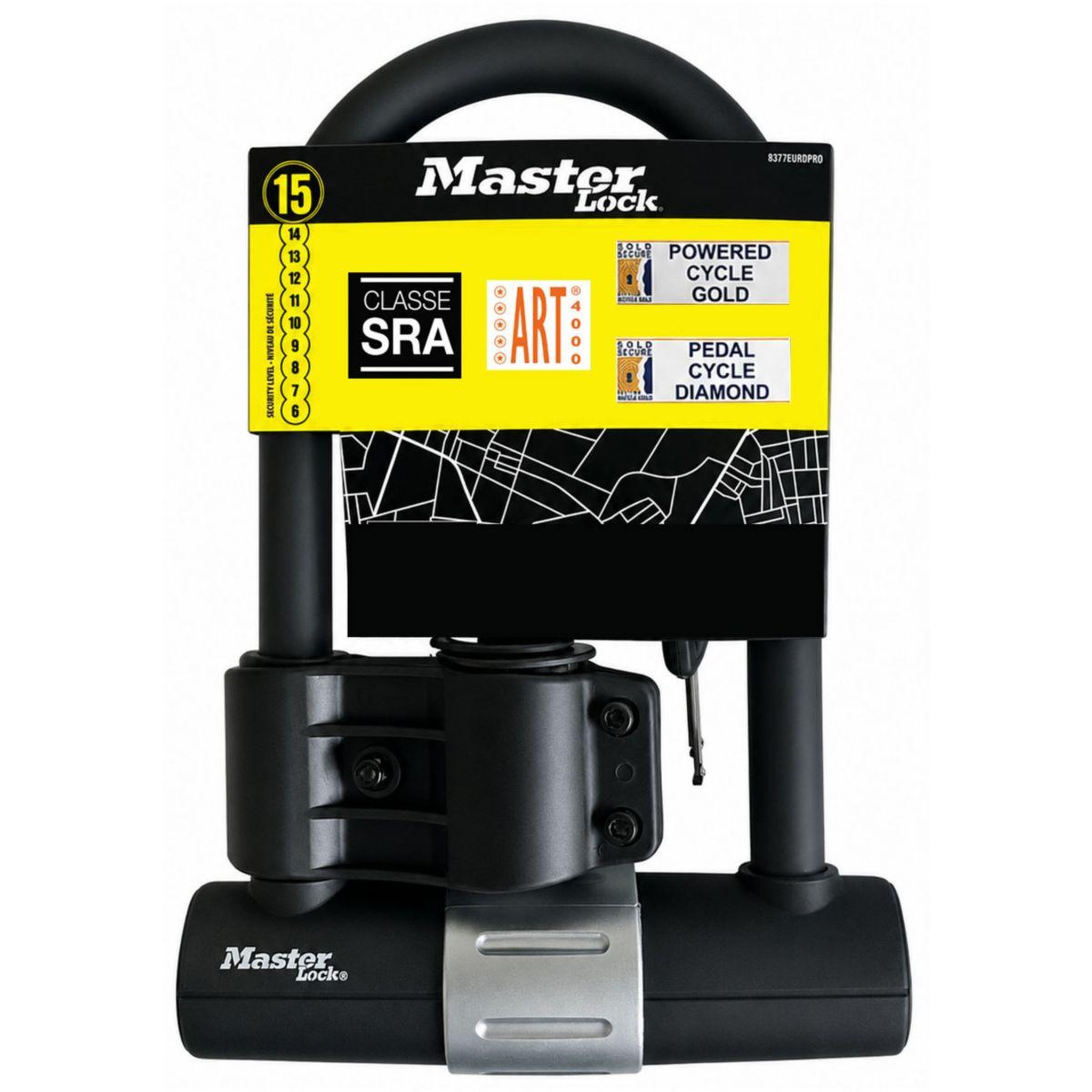 Master lock Antivol en U vélo - MASTER LOCK - Haute résistance - Support universel - a clé