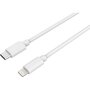 Voir la diapositive 2 : ESSENTIEL B Câble Lightning vers USB-C 1M certifié Apple Blanc