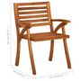 Voir la diapositive 6 : VIDAXL Chaises de jardin avec coussins lot de 4 Bois de teck solide