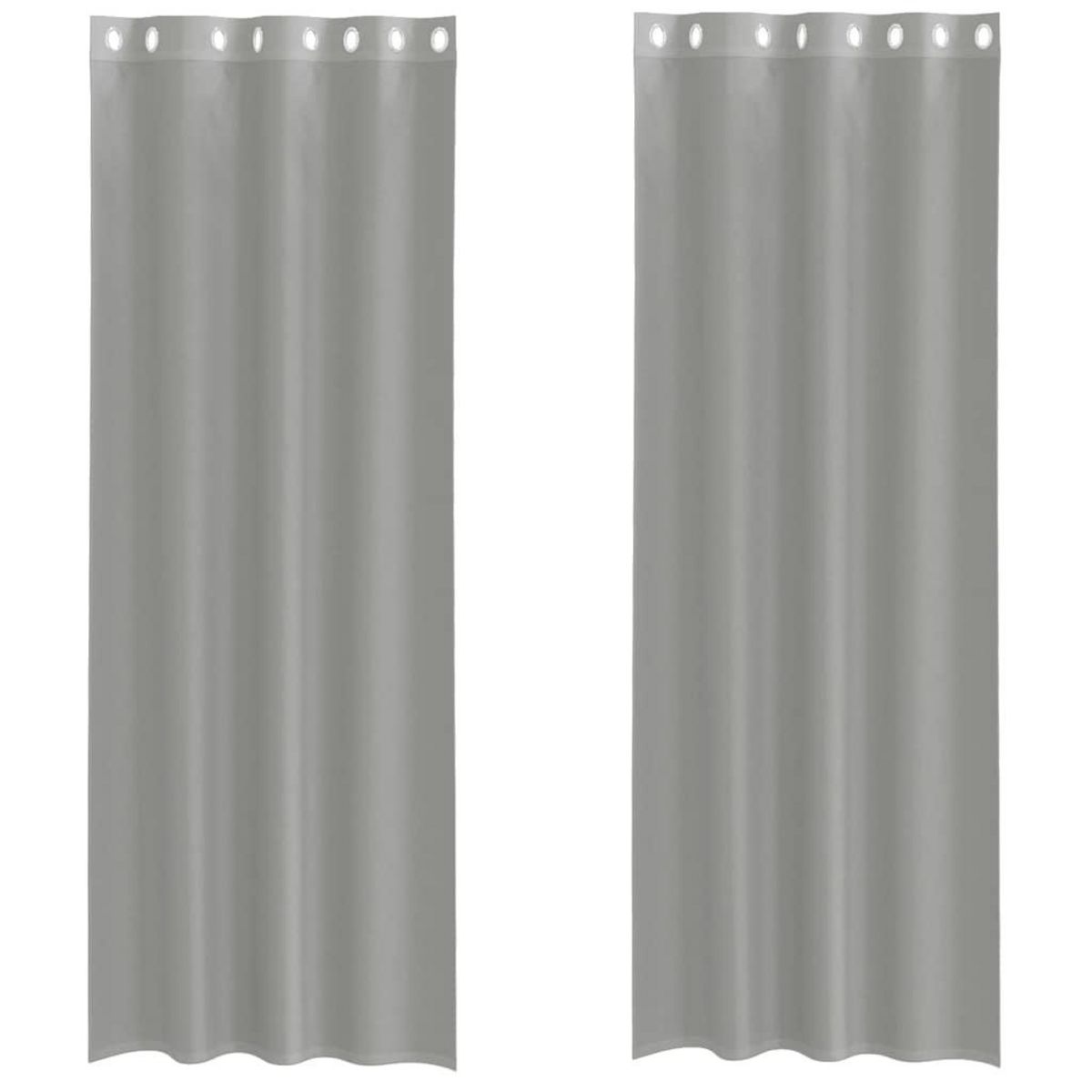VIDAXL Rideaux en voile avec œillets 2 pcs gris clair 140x300 cm