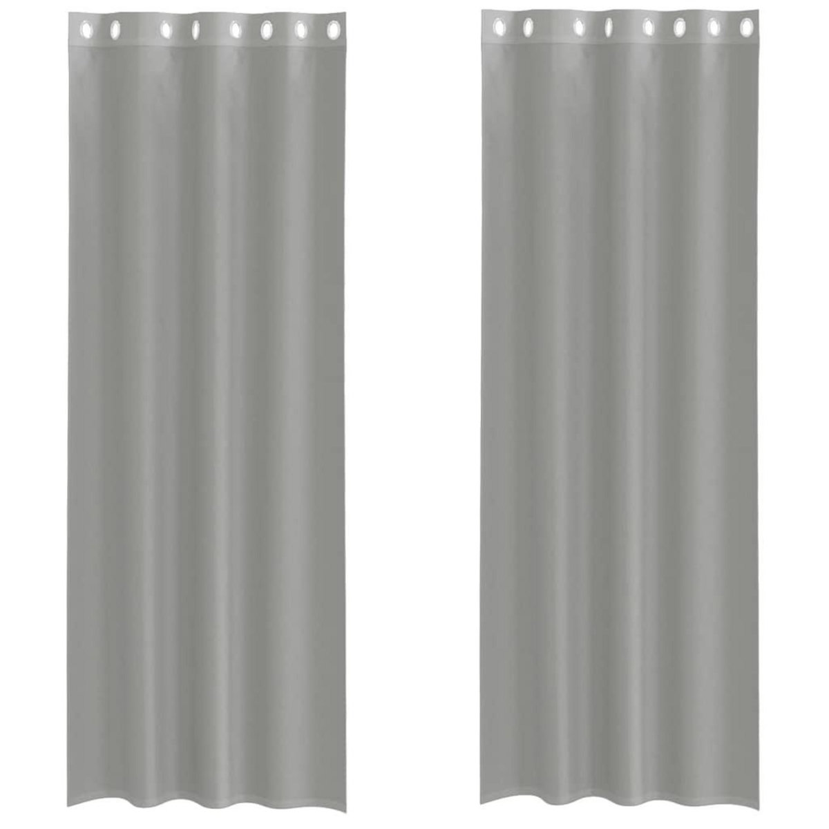 VIDAXL Rideaux en voile avec œillets 2 pcs gris clair 140x300 cm