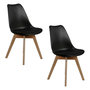 Voir la diapositive 1 : The Home Deco Factory 2 Chaises design scandinaves rembourrées Cocooning