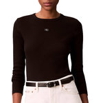 CALVIN KLEIN JEANS T Shirt Manches  ongues  Femme Calvin Klein Jeans  abel. Coloris disponibles : Noir