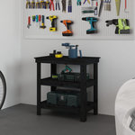 VIDAXL Banc de travail Noir 78,5x50x80 cm Bois de pin massif