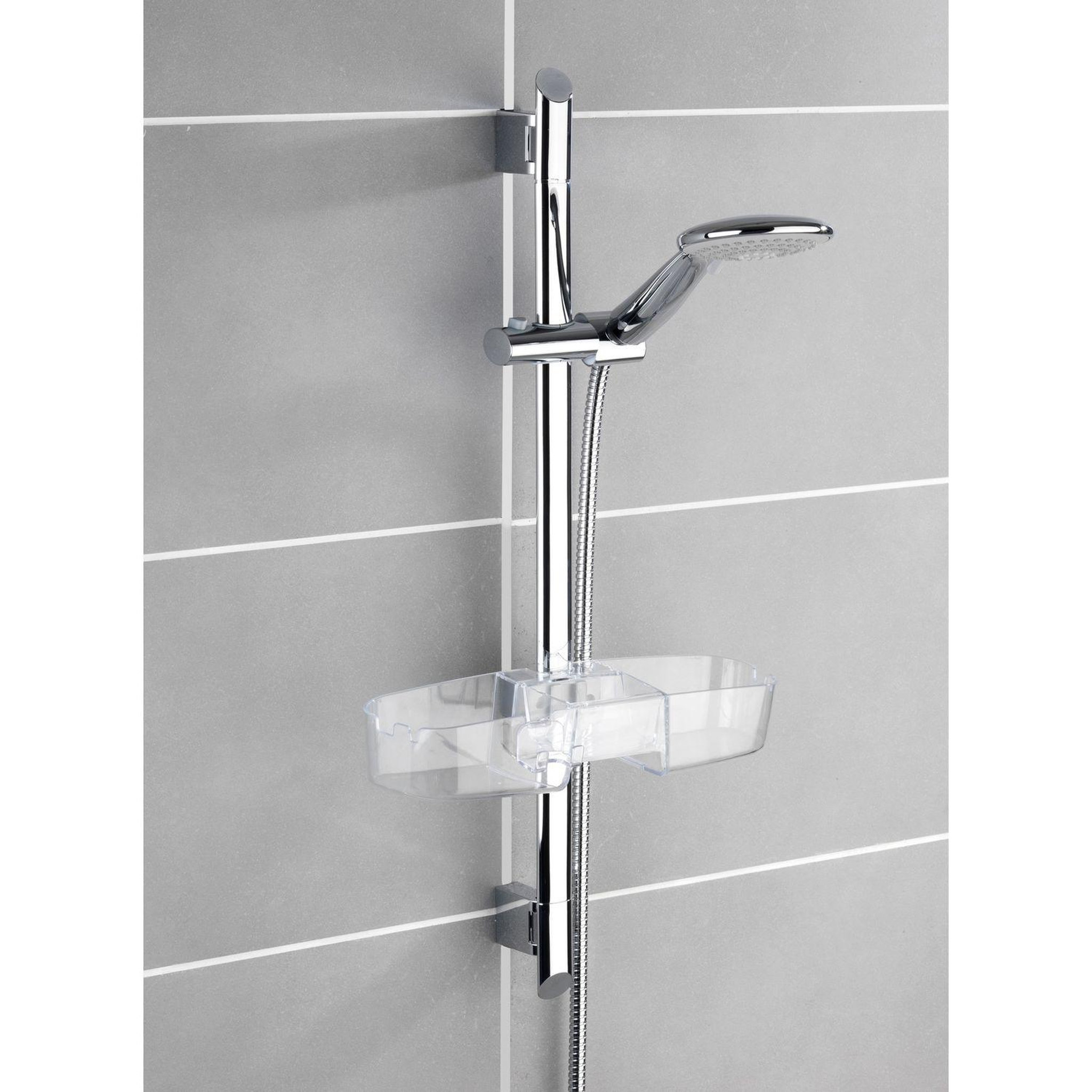 Voir la diapositive 2 : Wenko Etagère de douche linoa - l. 36 cm - transparent