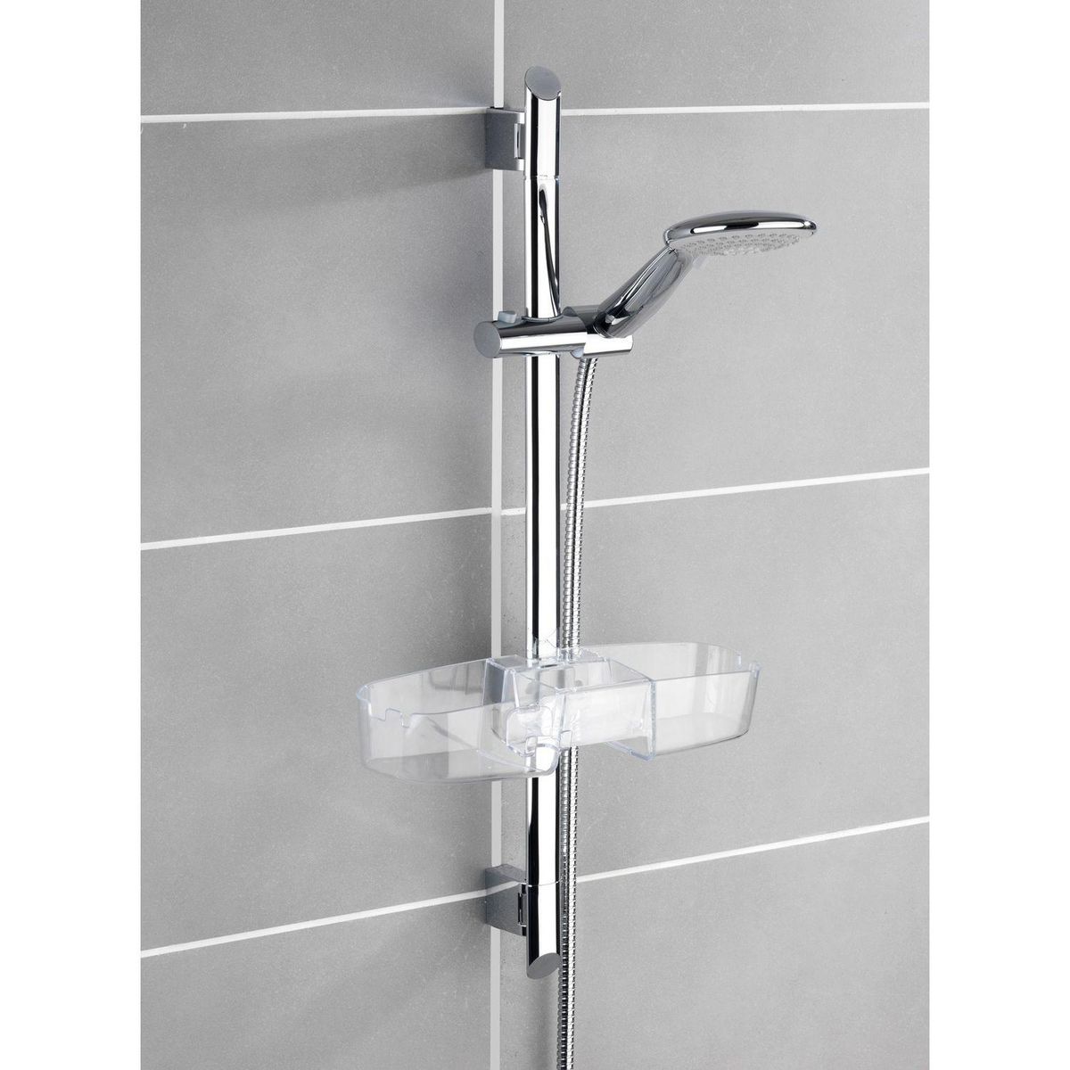 Wenko Etagère de douche Linoa - L. 36 cm - Transparent