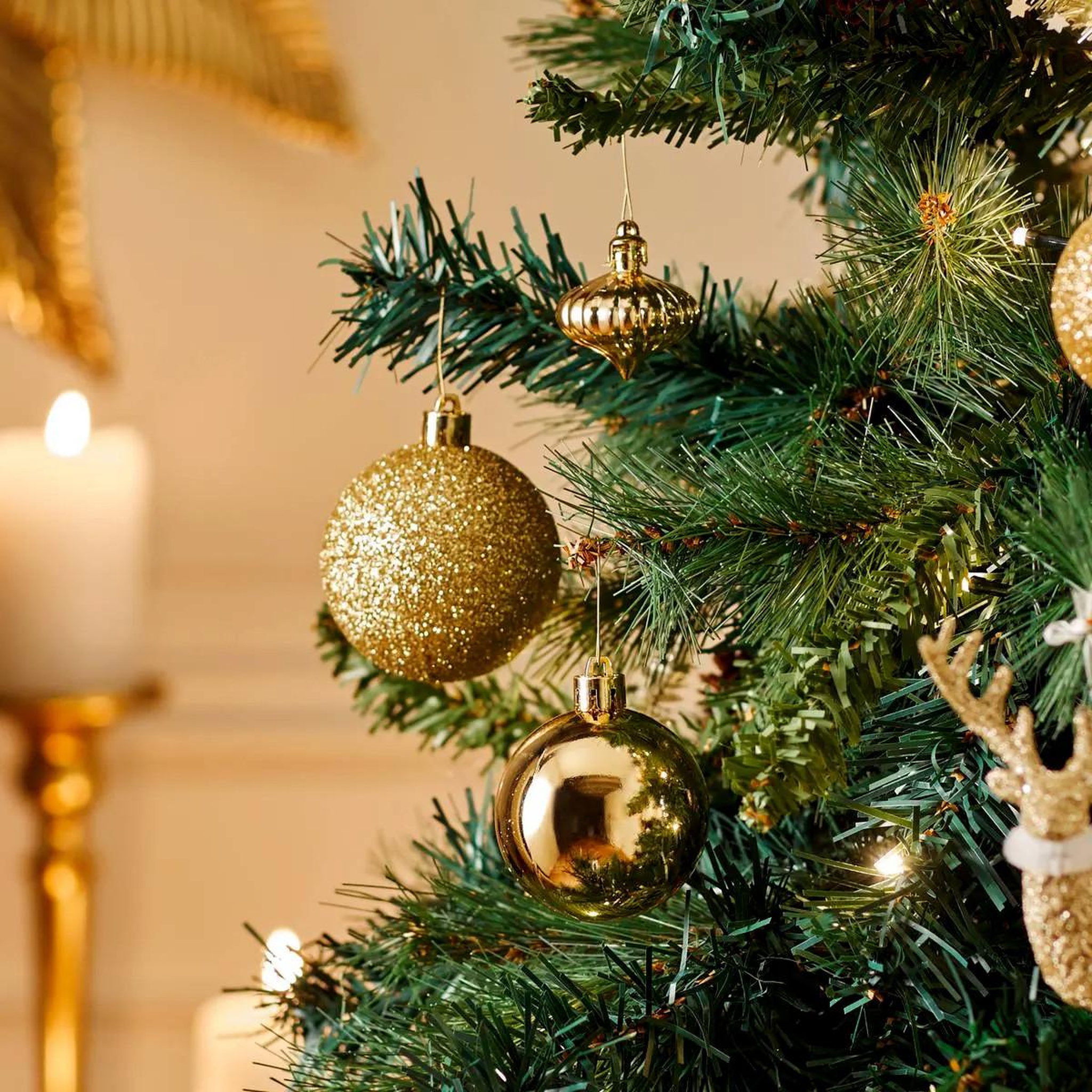 Voir la diapositive 4 : ATMOSPHERA Kit 18 Pièces Déco de Noël  Colorama  23cm Or