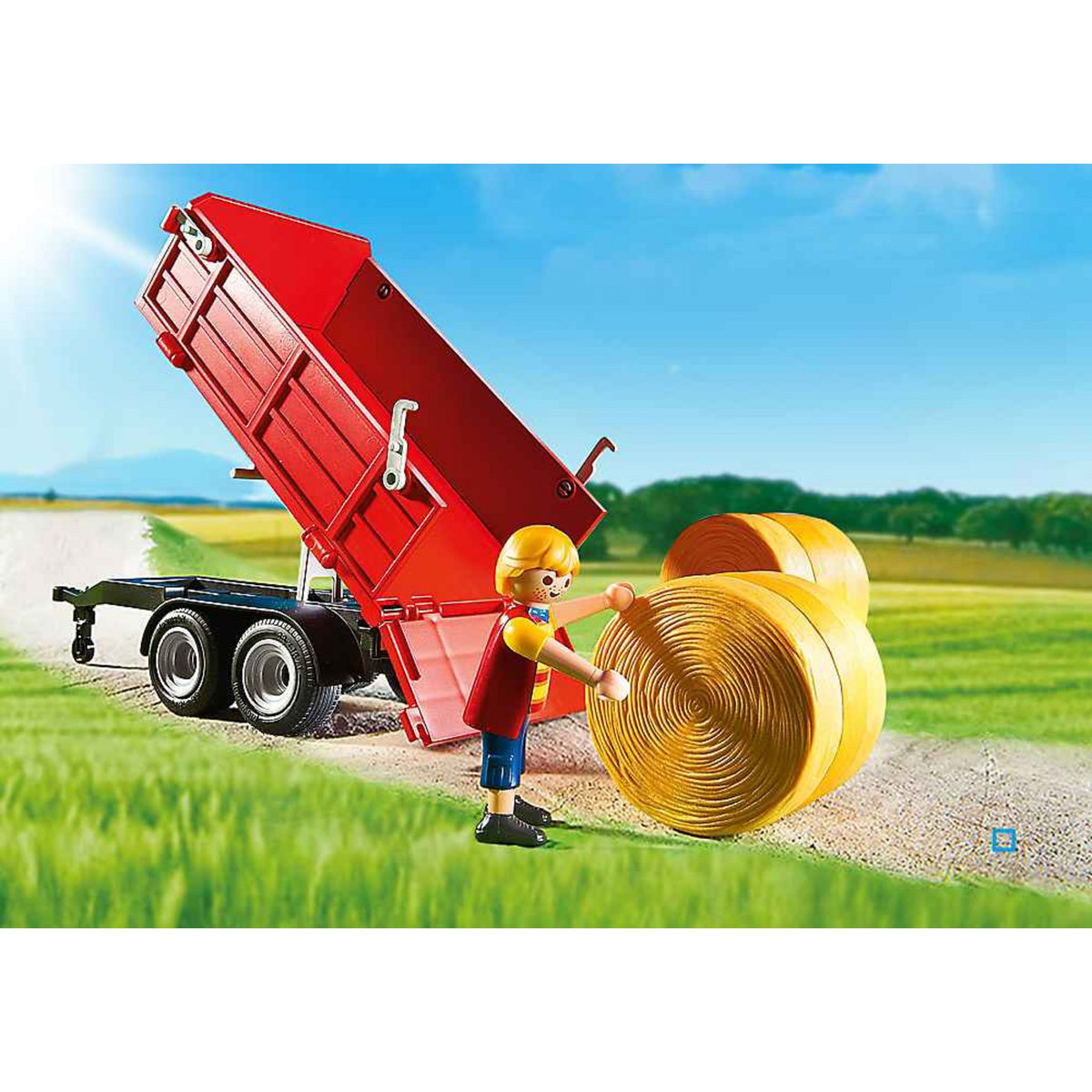 PLAYMOBIL 6130 - Country - Tracteur avec pelle et remorque