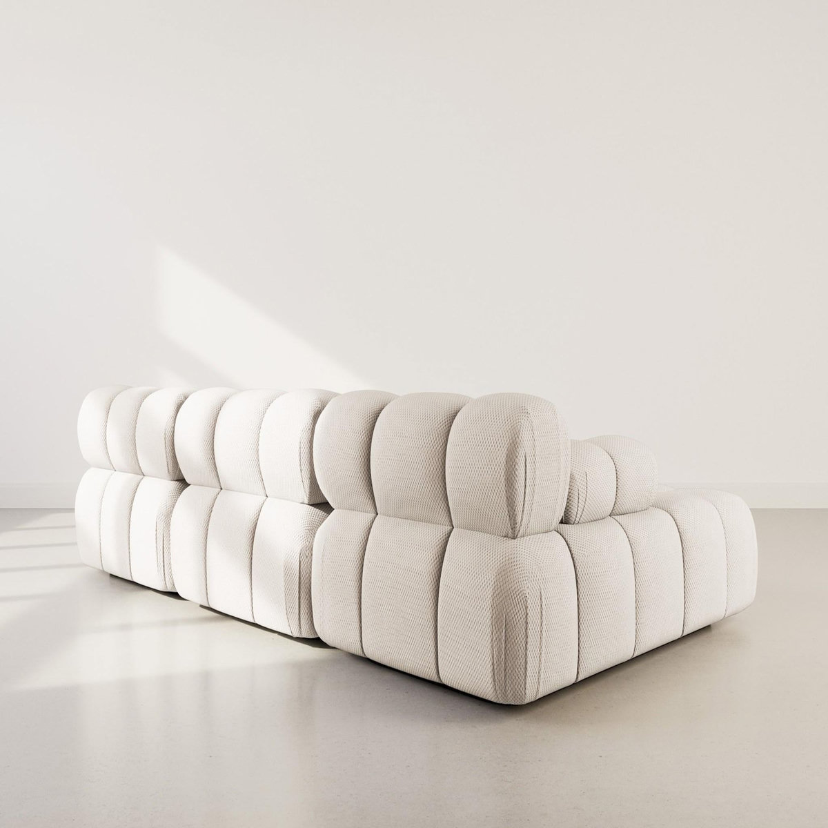 LISA DESIGN Ruby - canapé modulable d'angle gauche 4 places en velours texturé