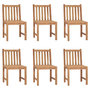 Voir la diapositive 2 : VIDAXL Chaises de jardin lot de 6 avec coussins Bois de teck massif
