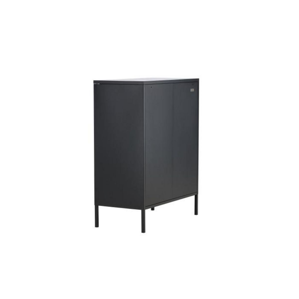 Paris Prix Buffet 2 Portes en Métal  Misha  101cm Noir