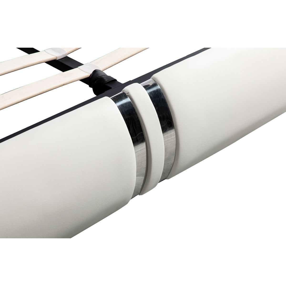 Lit coffre adulte contemporain sommier inclus et tête de lit 160x200cm  JAZ