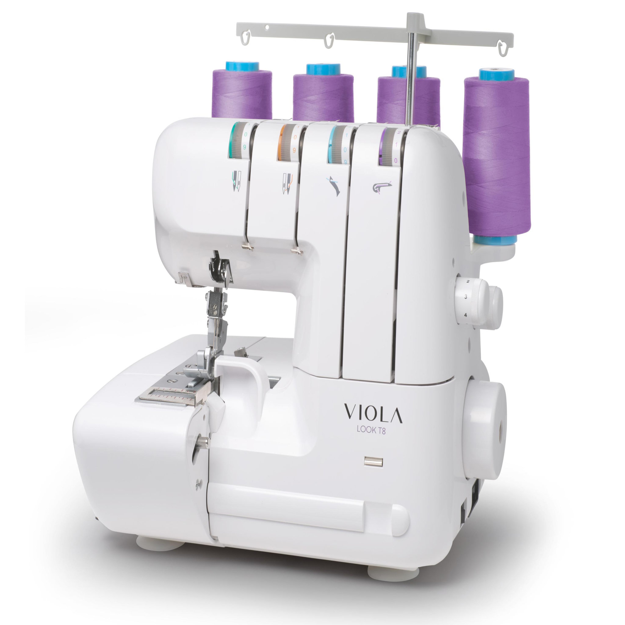 Voir la diapositive 3 : VIOLA Viola t8 surjeteuse avec différentiel, enfilage simplifié, machine à coudre