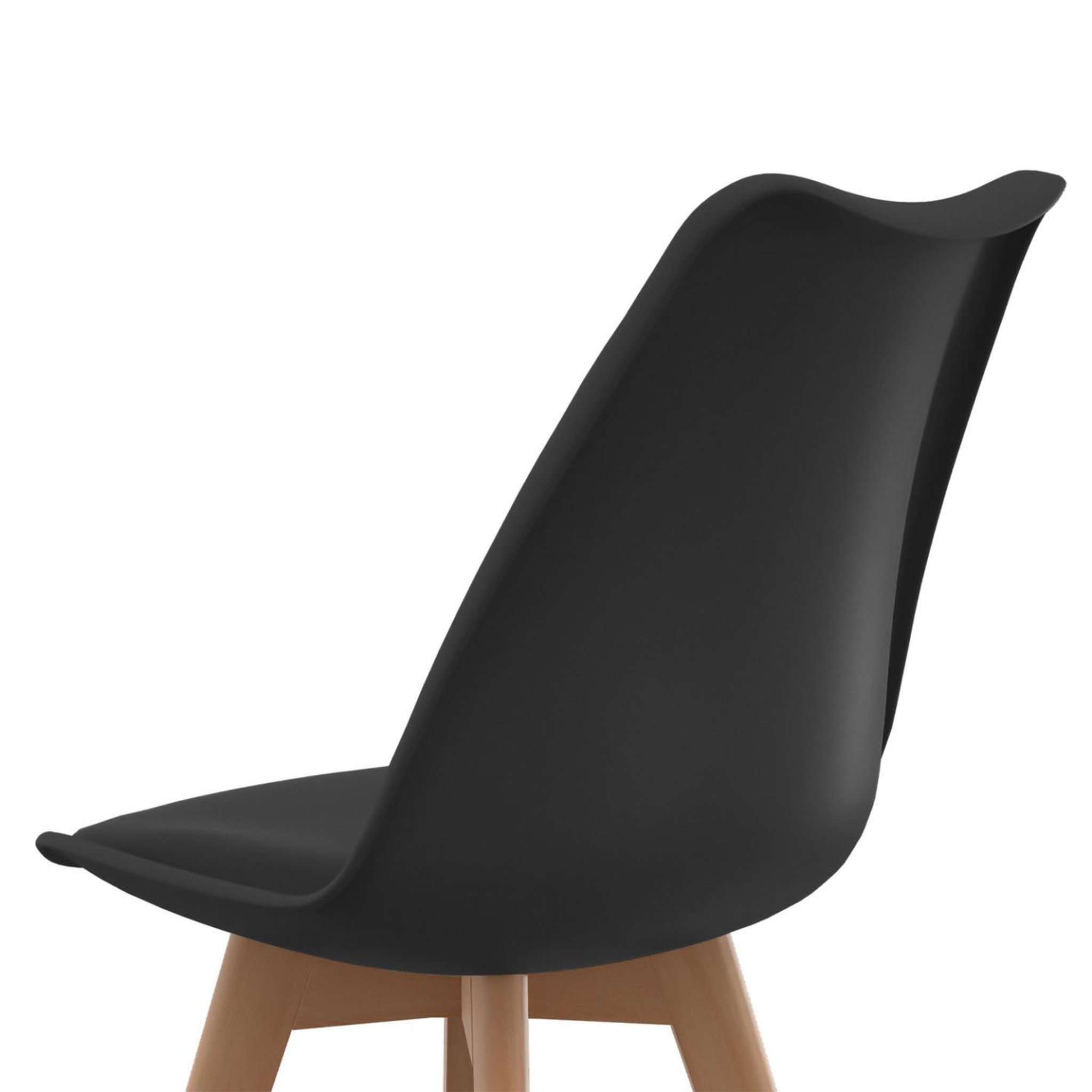 Voir la diapositive 6 : ID MARKET Lot de 6 chaises scandinaves sara noires pour salle à manger