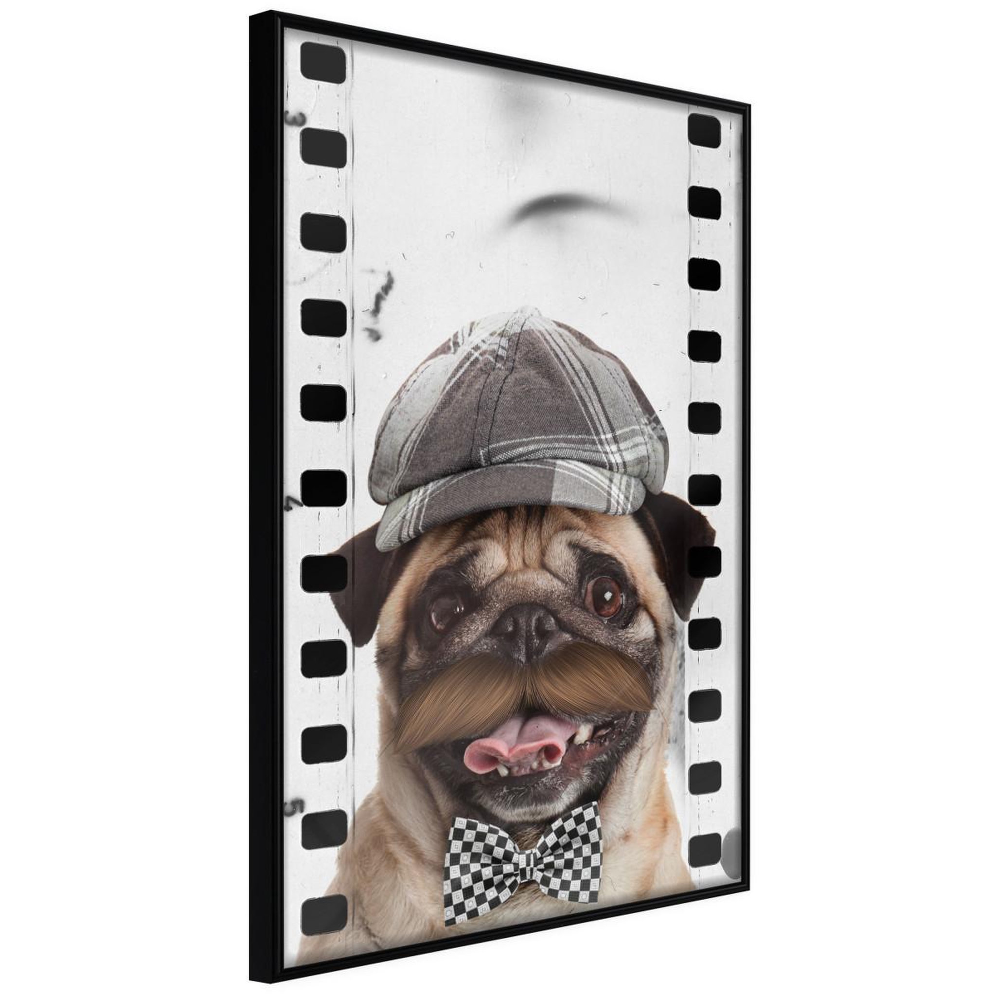 Paris Prix Affiche murale encadrée  dressed up pug