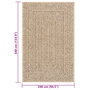 Voir la diapositive 6 : VIDAXL Tapis ZIZUR 240x340 cm aspect de jute interieur et exterieur