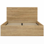 Voir la diapositive 3 : ID MARKET Lit coffre double SEASIDE avec tête de lit et sommier 160 x 200 cm façon hêtre