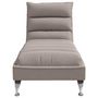 Voir la diapositive 4 : VIDAXL Chaise longue de massage avec coussins taupe tissu