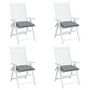 Voir la diapositive 4 : VIDAXL Coussins de chaise lot de 4 gris 40x40x7 cm tissu oxford