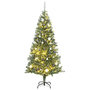Voir la diapositive 1 : VIDAXL Sapin de Noël artificiel 300 LED&boules&neige floquée 240 cm