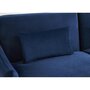 CONCEPT USINE Canapé design convertible 3 places en velours bleu BETTY