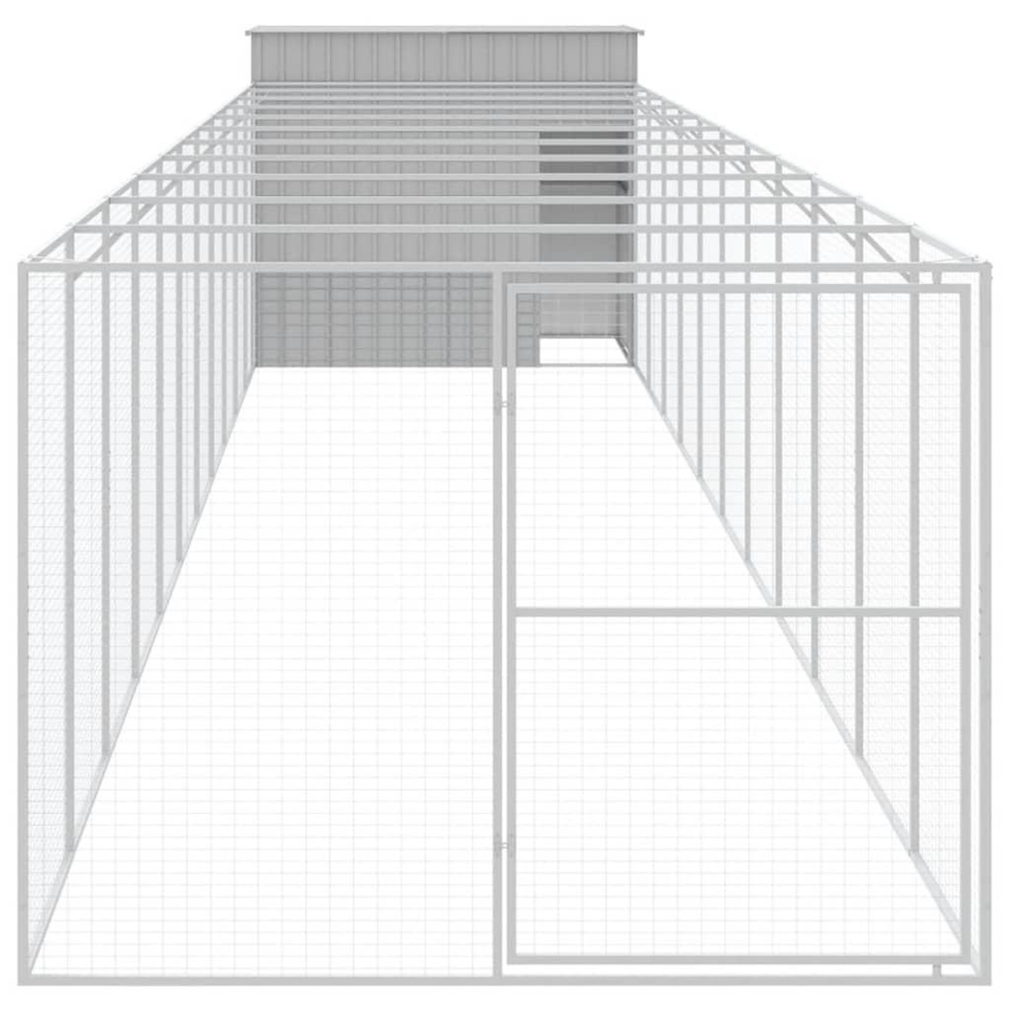 Voir la diapositive 3 : VIDAXL Niche pour chien avec cour gris clair 214x1273x181 cm