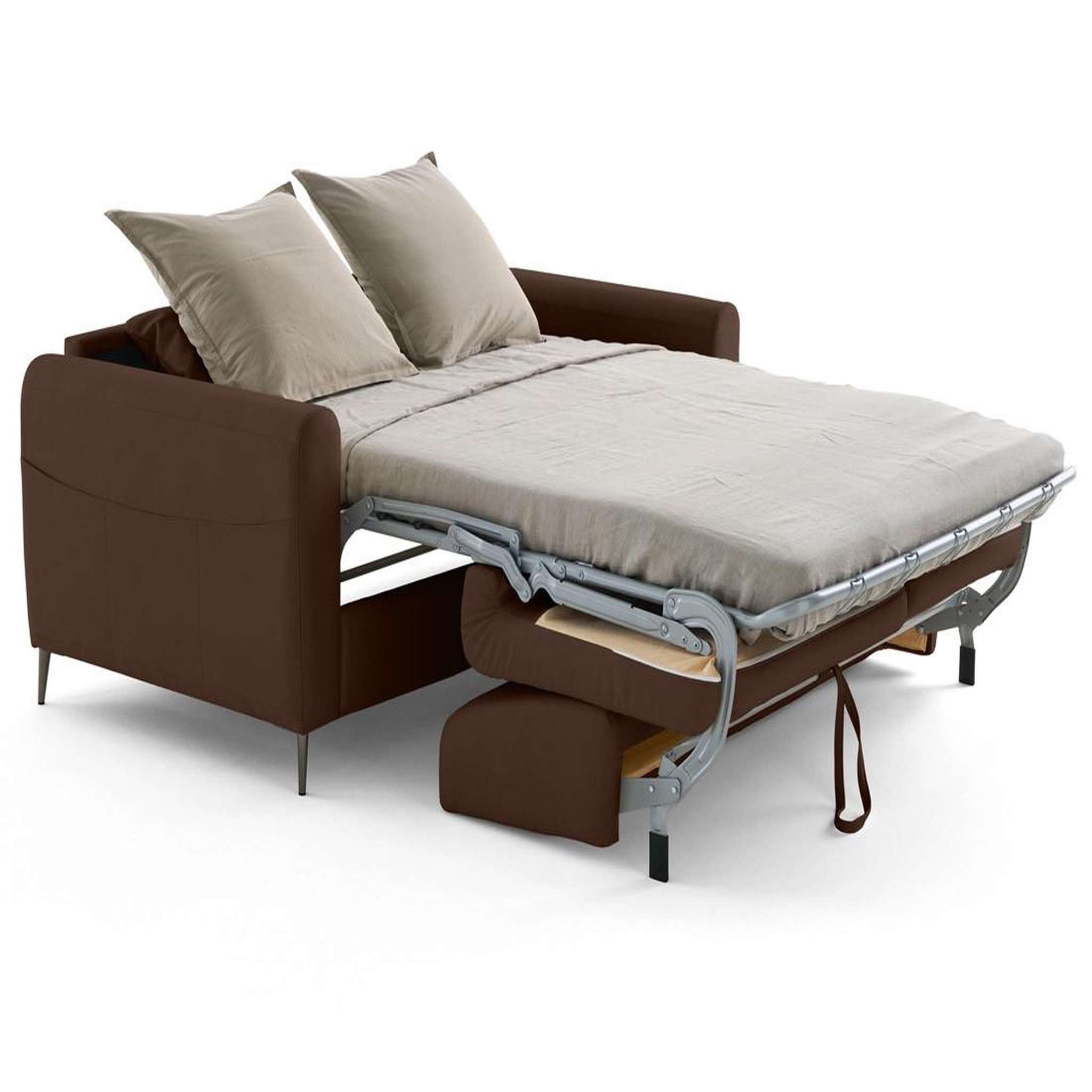 Voir la diapositive 2 : LISA DESIGN Owen - canapé 3 places convertible express couchage quotidien 140 cm matelas 12 cm en simili