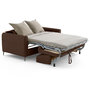 Voir la diapositive 2 : LISA DESIGN Owen - canapé 3 places convertible express couchage quotidien 140 cm matelas 12 cm en simili