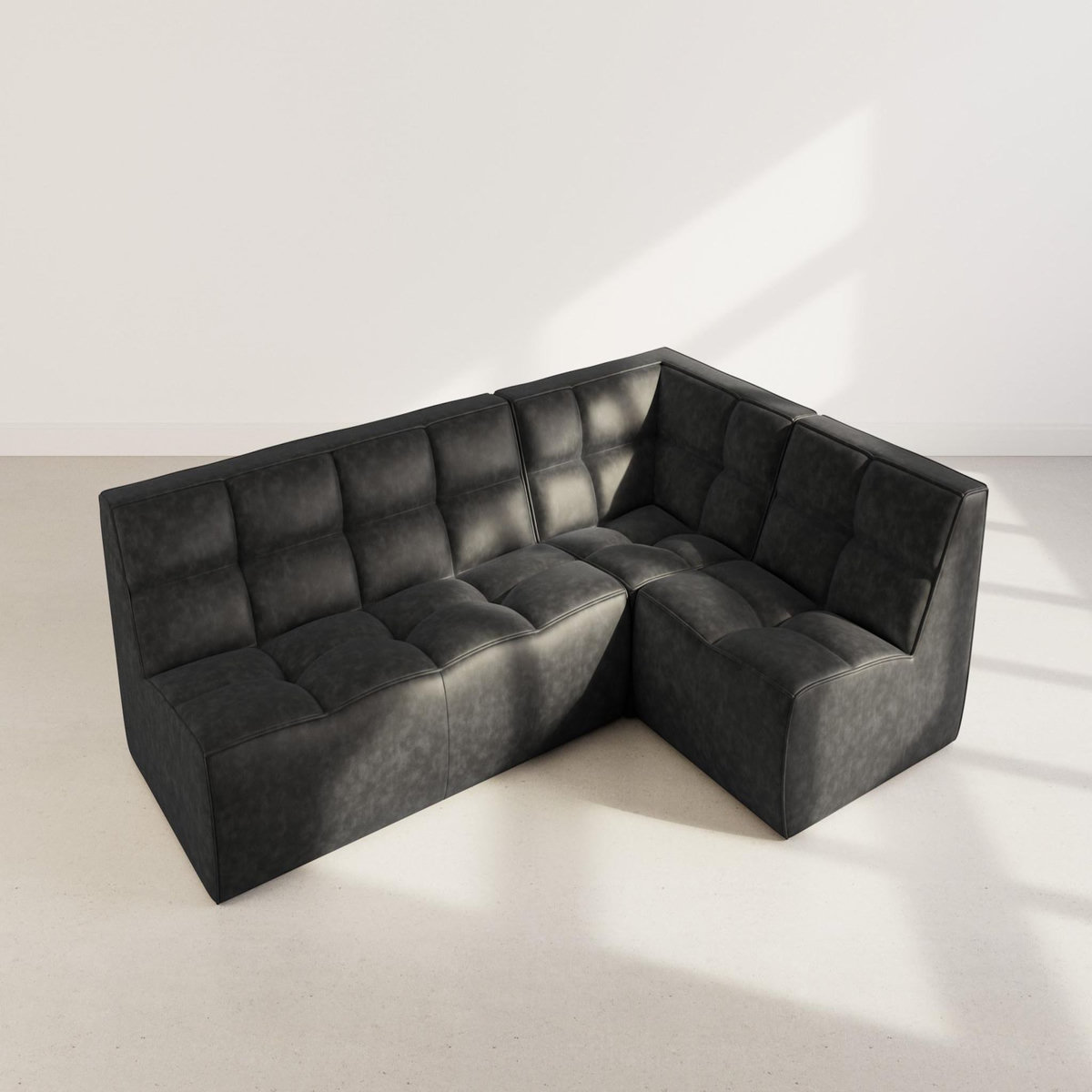 LISA DESIGN Alya - canapé modulable d'angle réversible 4 places en simili