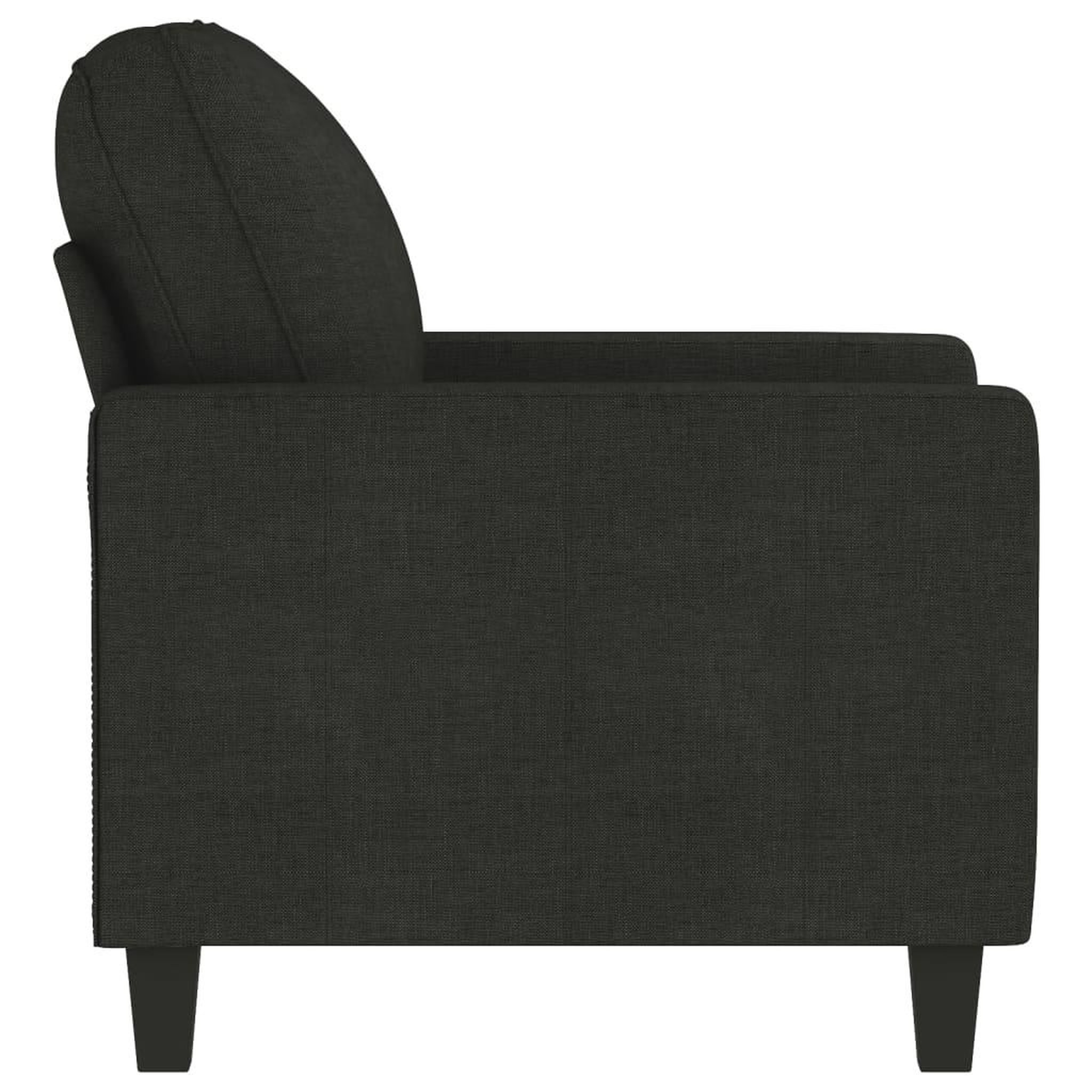 Voir la diapositive 4 : VIDAXL Fauteuil Noir 60 cm Tissu
