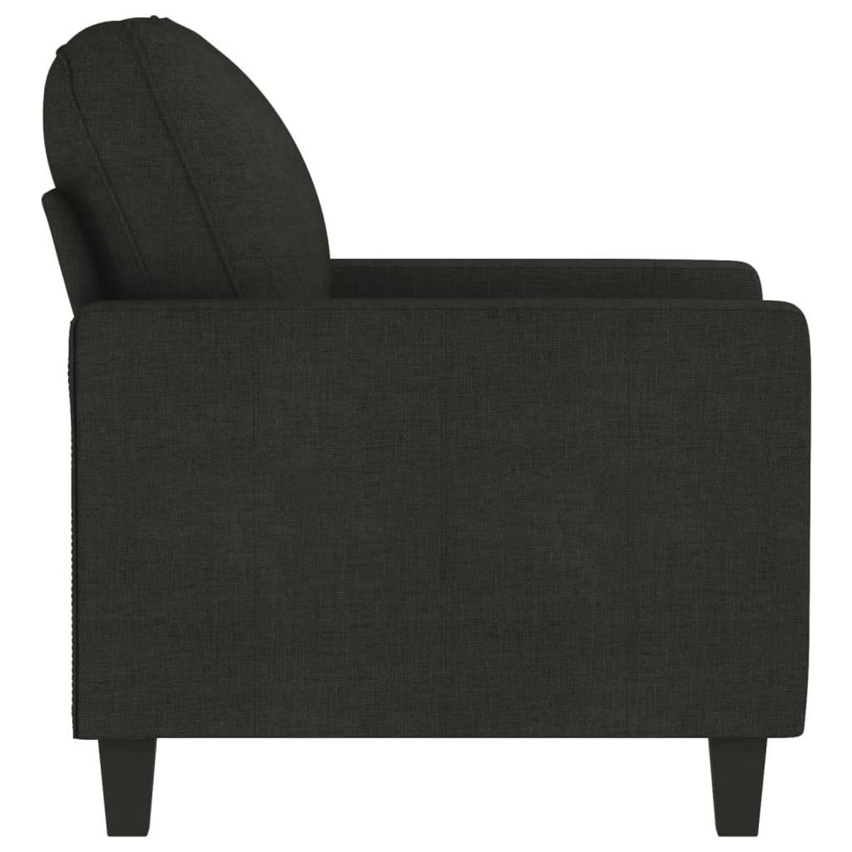 VIDAXL Fauteuil Noir 60 cm Tissu