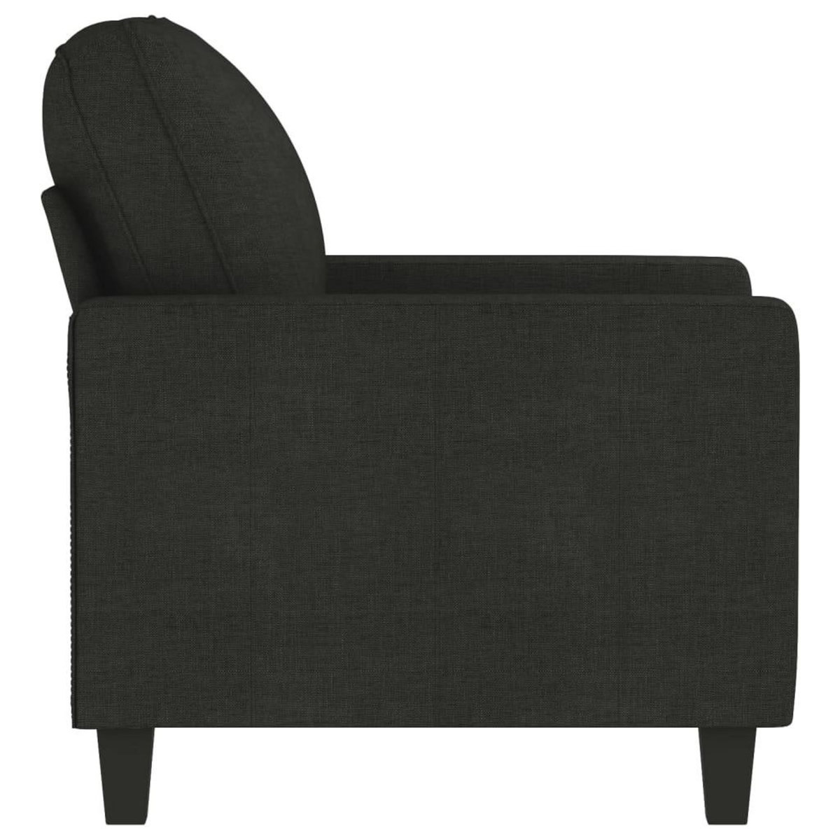 VIDAXL Fauteuil Noir 60 cm Tissu