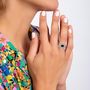 Voir la diapositive 2 : SC CRYSTAL Bague taille 56 SC Crystal ornée de Zirconium