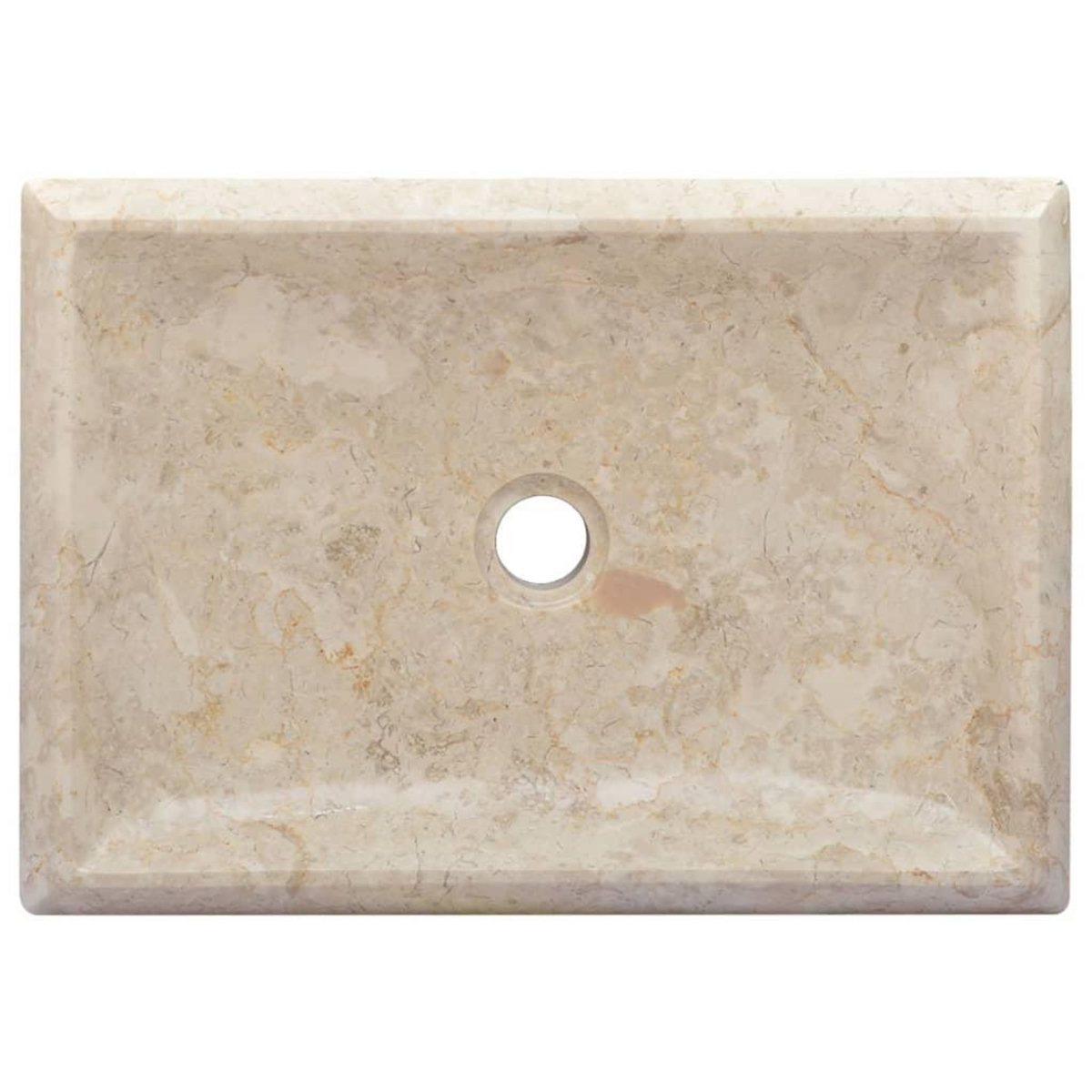 VIDAXL Lavabo Creme 50x35x10 cm Marbre