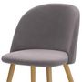 Voir la diapositive 6 : Rendez vous déco Lot de 2 chaises en velours bleu foncé et pieds en métal - Cozy