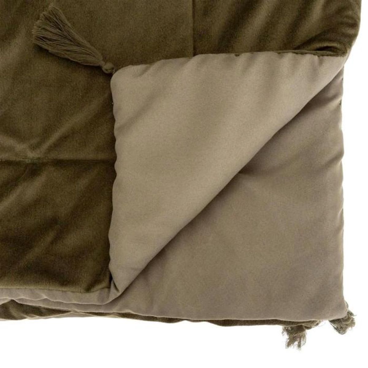 ATMOSPHERA Édredon en Velours  Froz  80x180cm Vert Kaki
