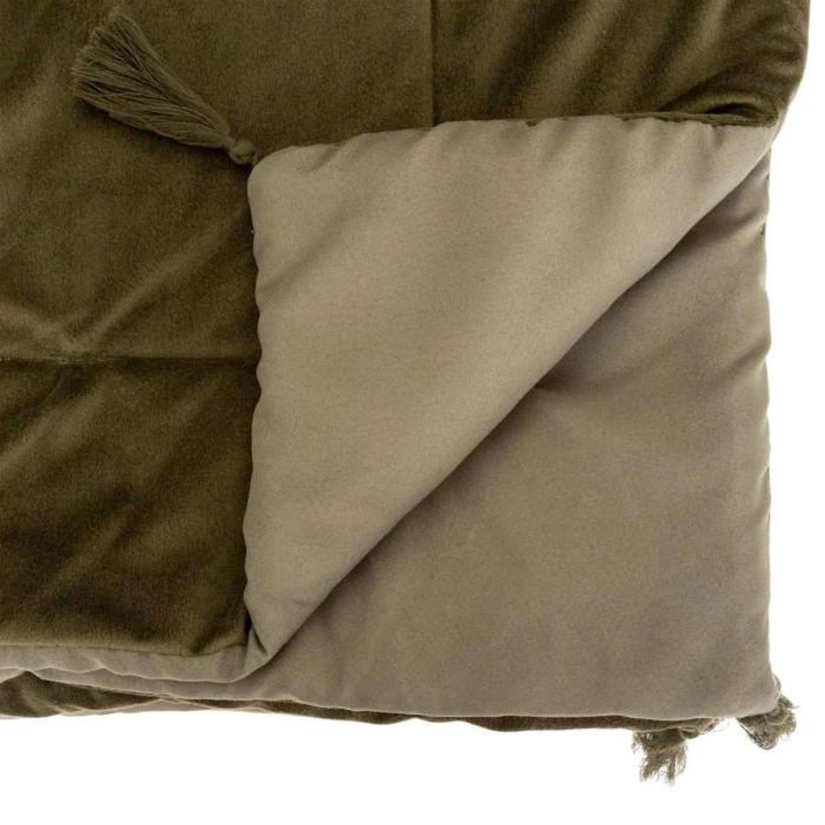 ATMOSPHERA Édredon en Velours  Froz  80x180cm Vert Kaki